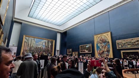 visitors exploring art at the louvre museum