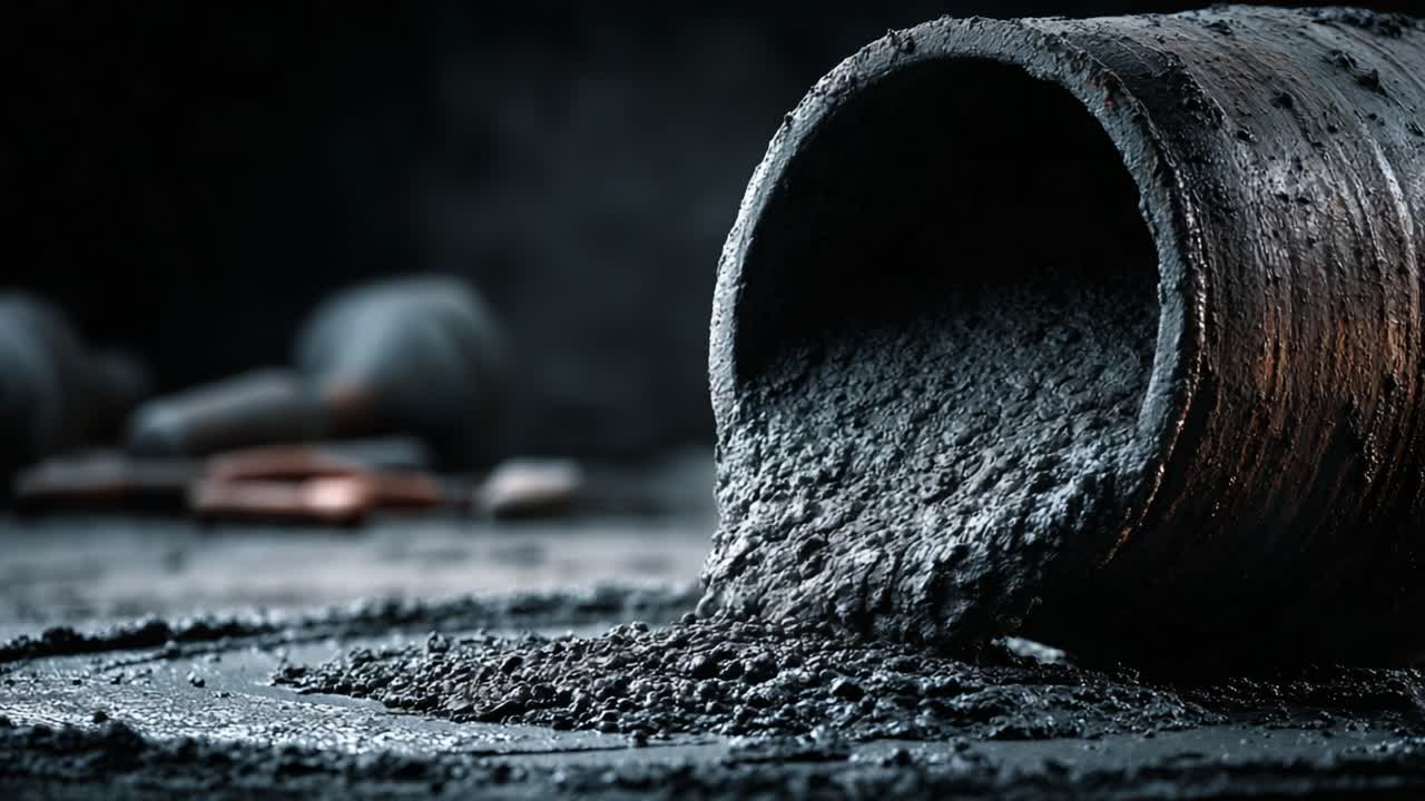 A Close-Up of a Spilled Container of Dark Powder on a Surface, Highlighting the Texture and Form of the Material with a Mysterious, Dim Background