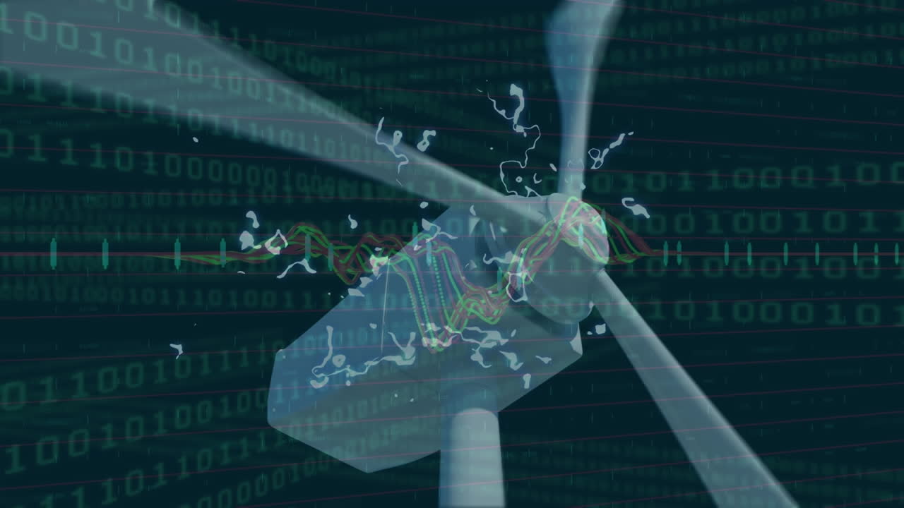 백인 남성 의사와 얼굴 마스크를 통해 데이터 처리의 애니메이션