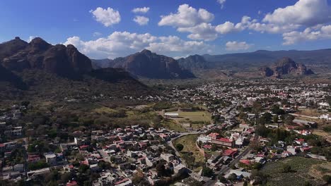general aerial view of oaxtepec with its abundant vegetation and roads