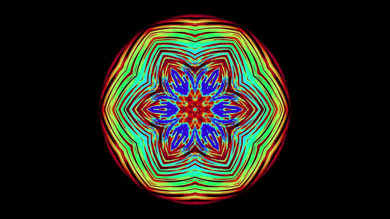 mandala psicodélico, obras de arte hipnóticas, formas multicolores que fluyen para provocar estados modificados de conciencia