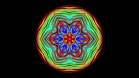 psichedelic mandala, hypnotic artwork, multicoloured shapes flow to provoke modified states of consciousness