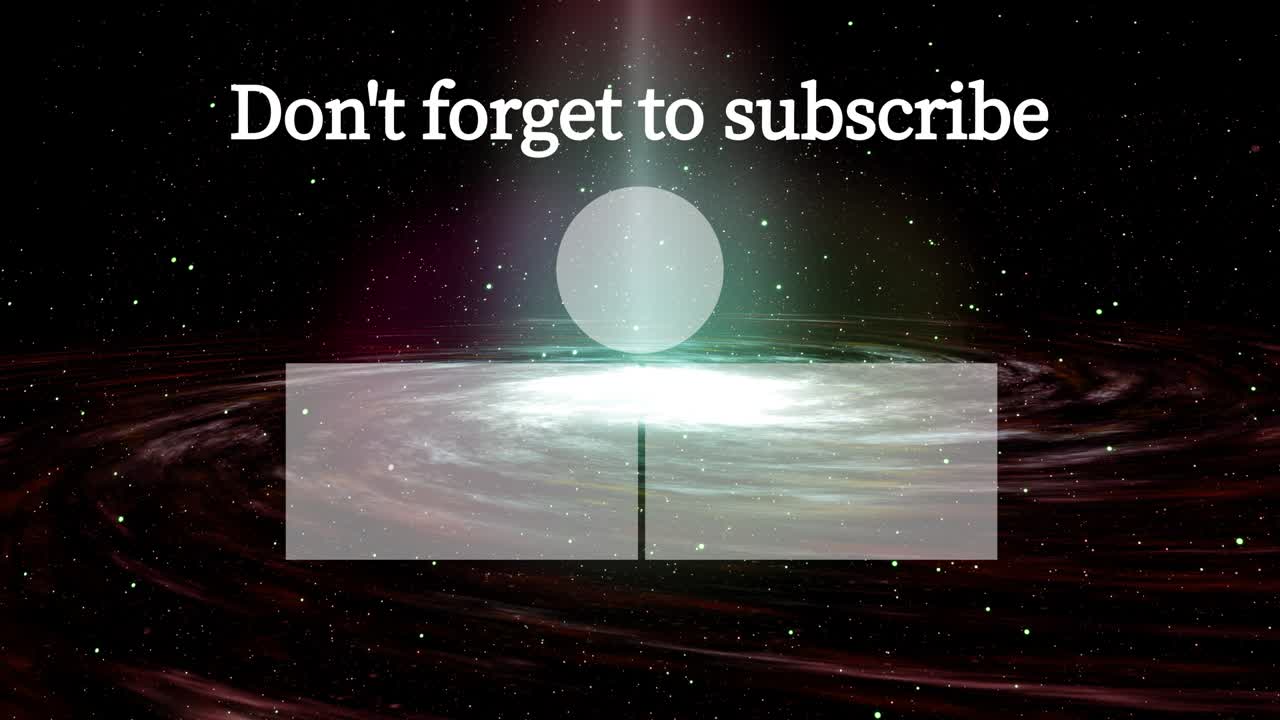 은하계 엔드 카드 엔딩 스크린 모션 그래픽