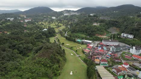 general landscape view of the brinchang district within the cameron highlands area of malaysia