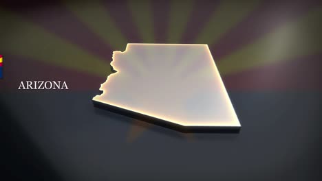 mapa animado en 3d de arizona