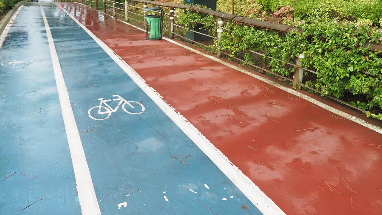 도시 공원 의 은 자전거 도로