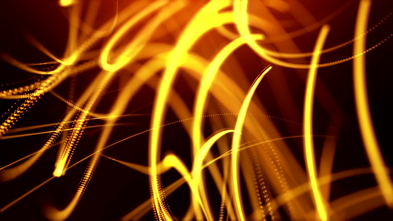 luces de remolino de corriente fractal naranja. ciclo de fondo de animación de video de introducción dinámica.