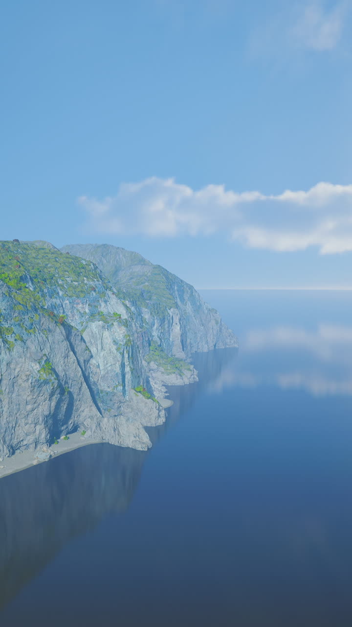 절벽과 바다가 있는 해안 풍경