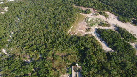 Aerial-View-Of-Cenotes-Casa-Tortuga-In-Tulum,-México