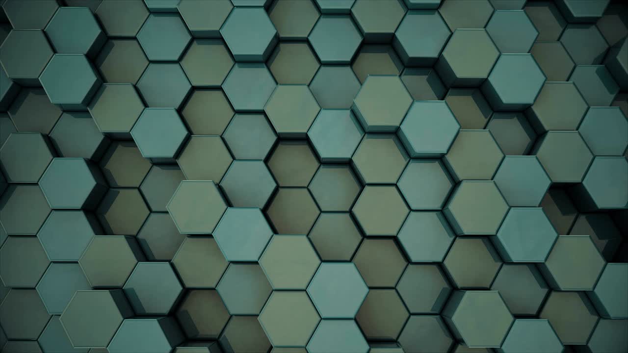 cuadrícula hexagonal. animación de tecnología abstracta.