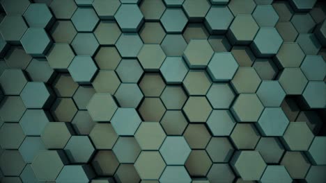 cuadrícula hexagonal. animación de tecnología abstracta.