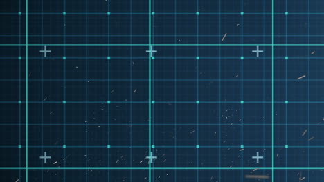animación de chispas sobre el espacio marcado en azul