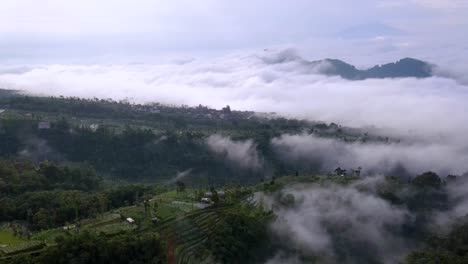 Aerial-view-sea-of-clouds-on-the-hills