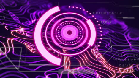 animación de ámbitos y procesamiento de datos con senderos de transferencia