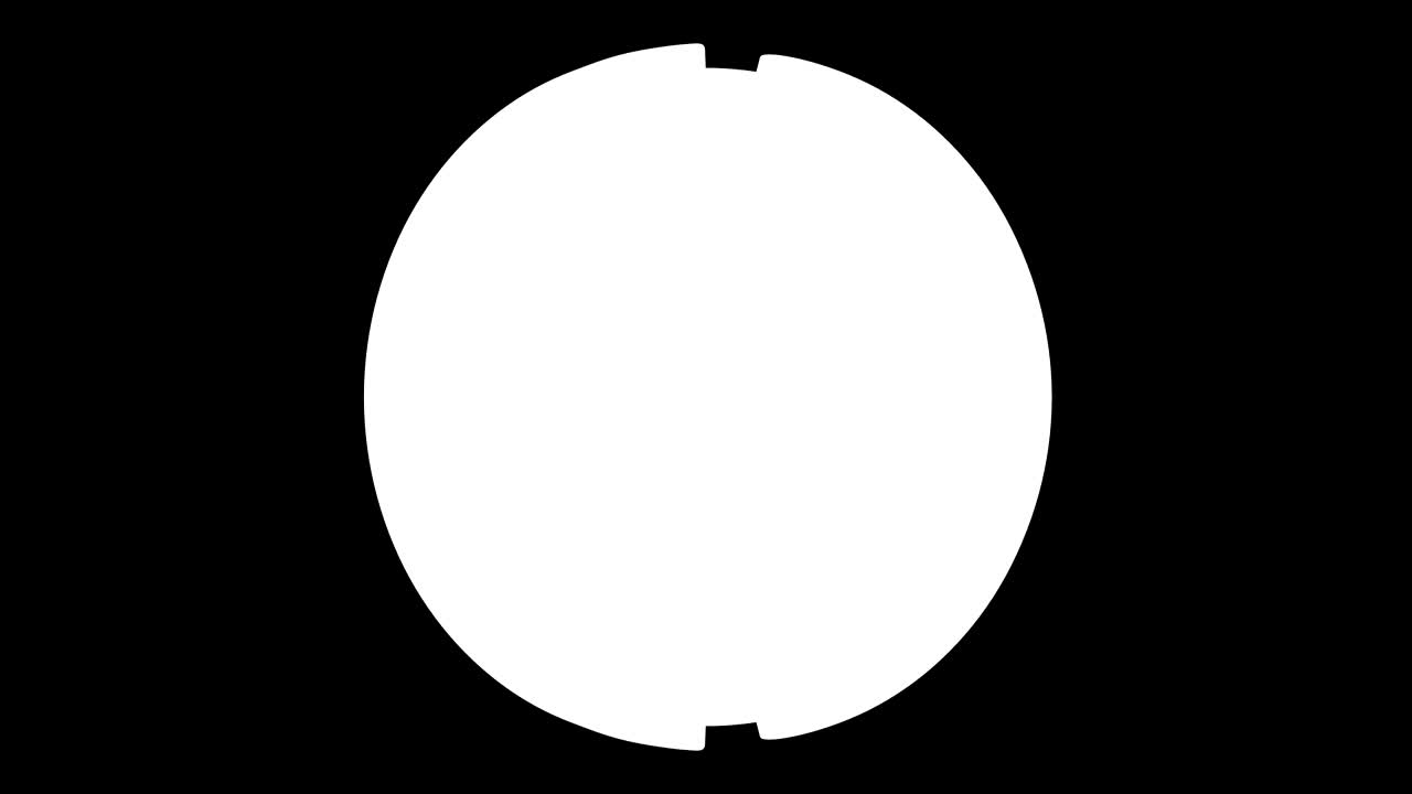 알파 채널을 가진 잎자루로 인 미래의 네온 공의 회전.