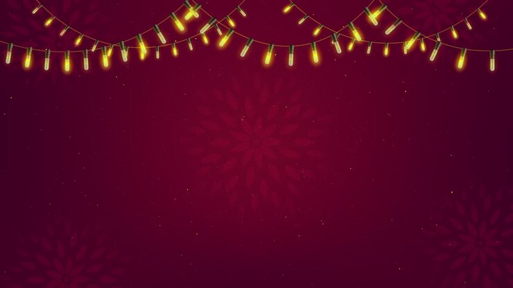 4k 3d charismas lights flashing lamps light show design on dark background 2024 new year merry