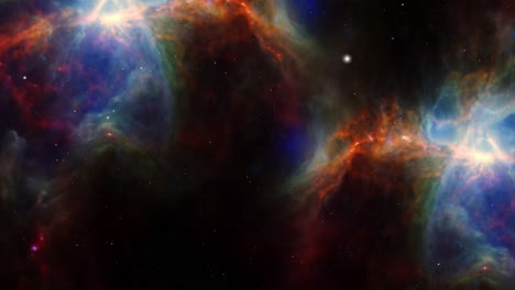 nebulosa y cúmulo abierto de estrellas en el universo