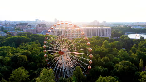 aerial view of ferris wheel