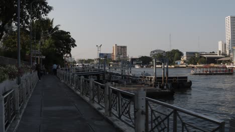 skyline of city at sunset