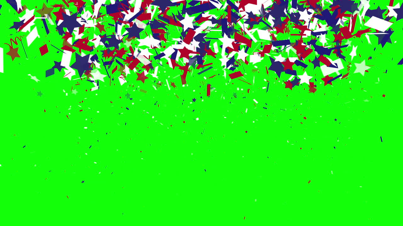 confeti en los colores de la bandera estadounidense