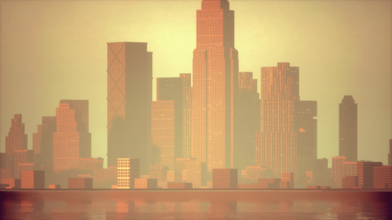 El horizonte de la ciudad de Sunset