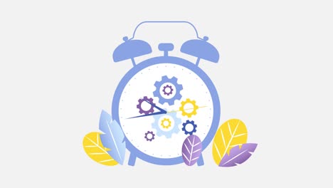 alarm clock motion graphic concept.