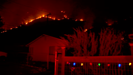 the thomas fire burns in the hills above the 101 freeway near ventura and santa barbara california 4