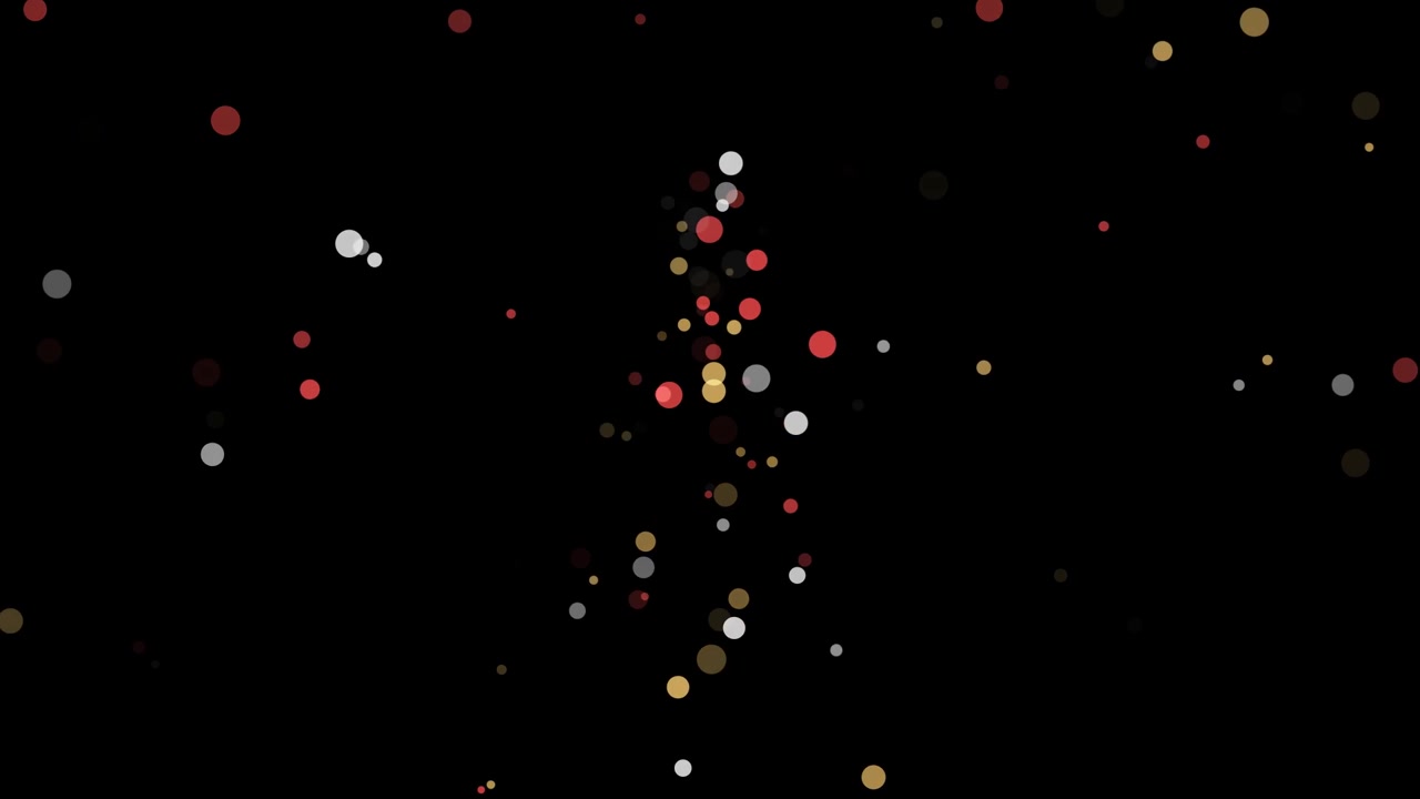 Abstract Motion Background with Floating Red and Gold Particles