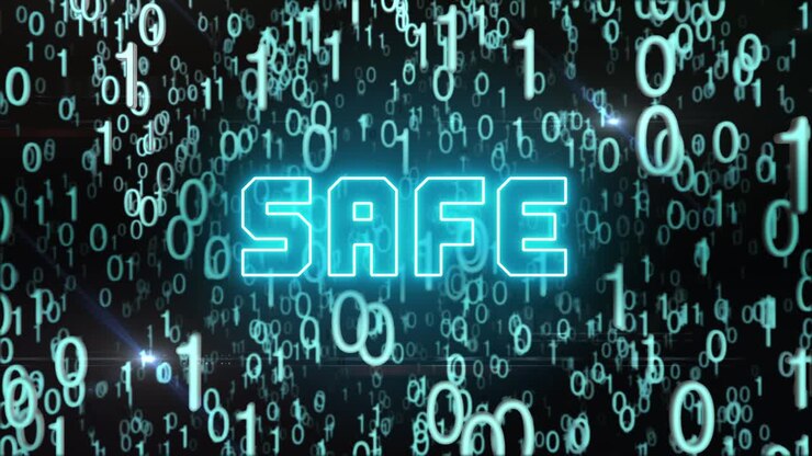 Golden Safe concept with digital code