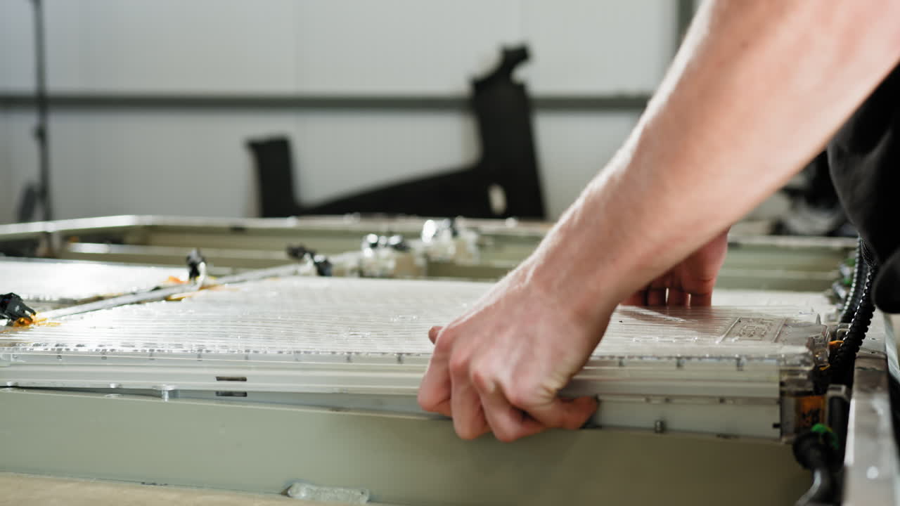 Automotive Technician Installing Display Panel