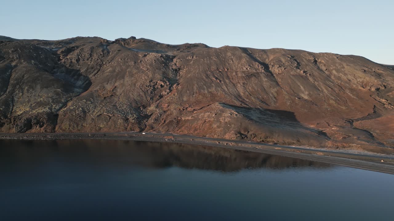 Car slightly spotted into the middle of Iceland