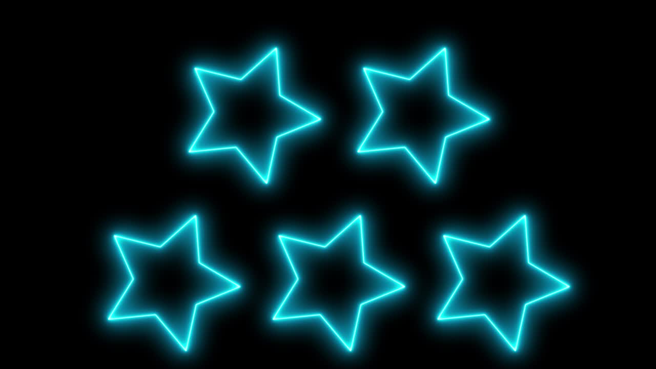 estrella azul de neón brillante animación gráficos de movimiento