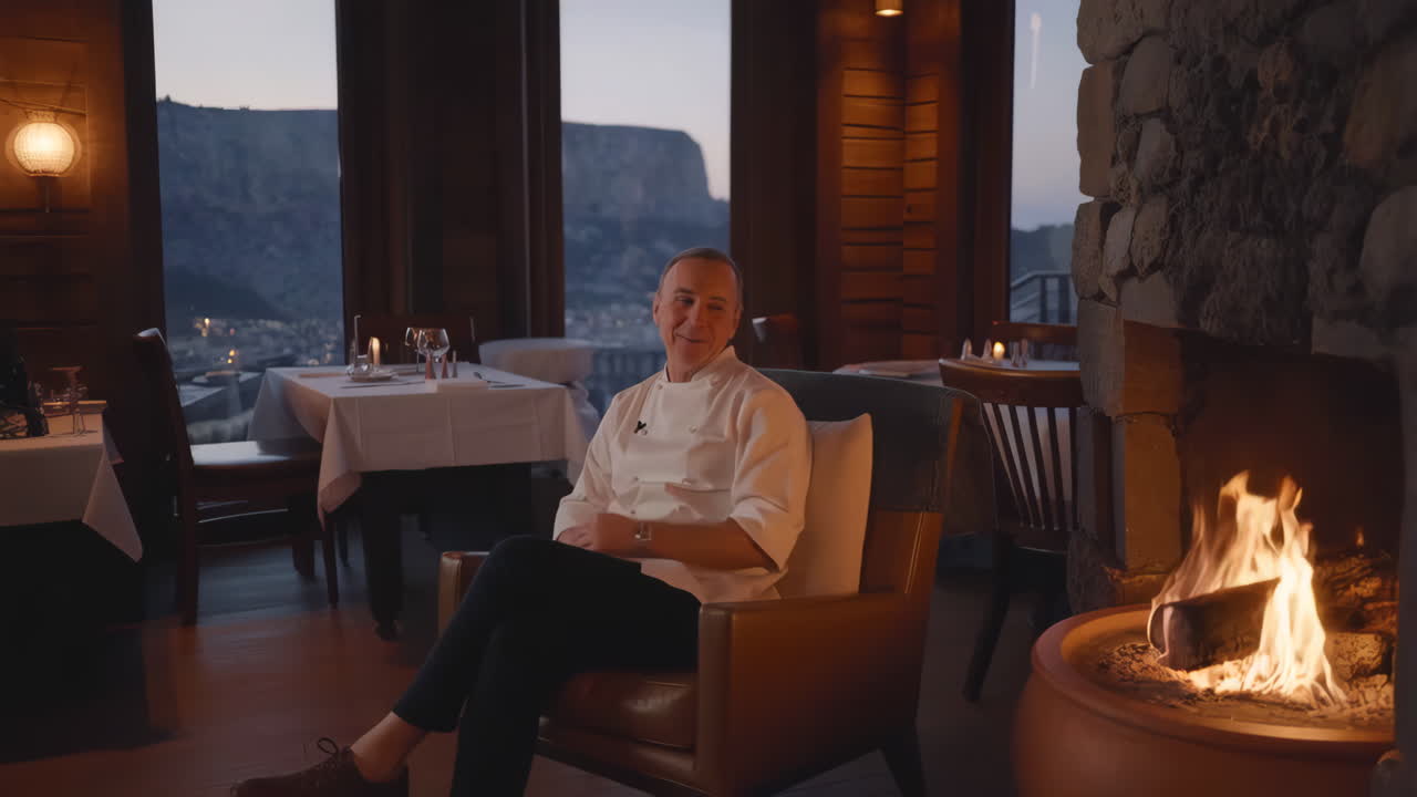 Chef in a Luxurious Restaurant Setting