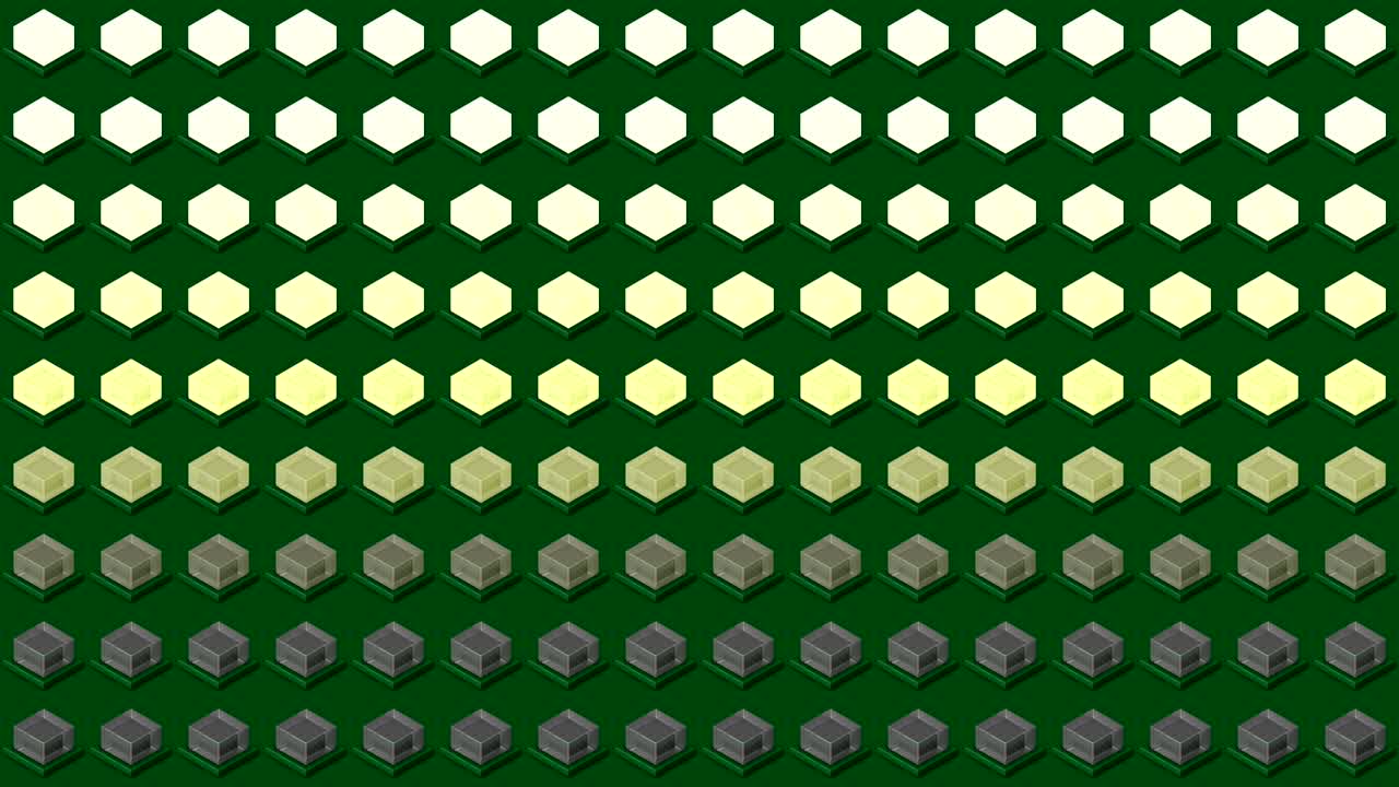 추상적인 이소메트릭 배경 큐브 큐브 조명 전구 수평 파동 박이는