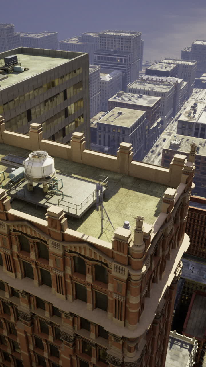Detalhes históricos no terraço, elementos ornamentais de terracota e cobre