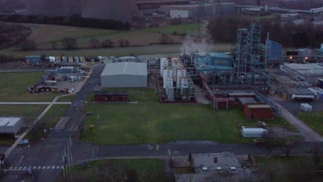 fiddlers ferry disused coal fired power station at sunrise behind landmark