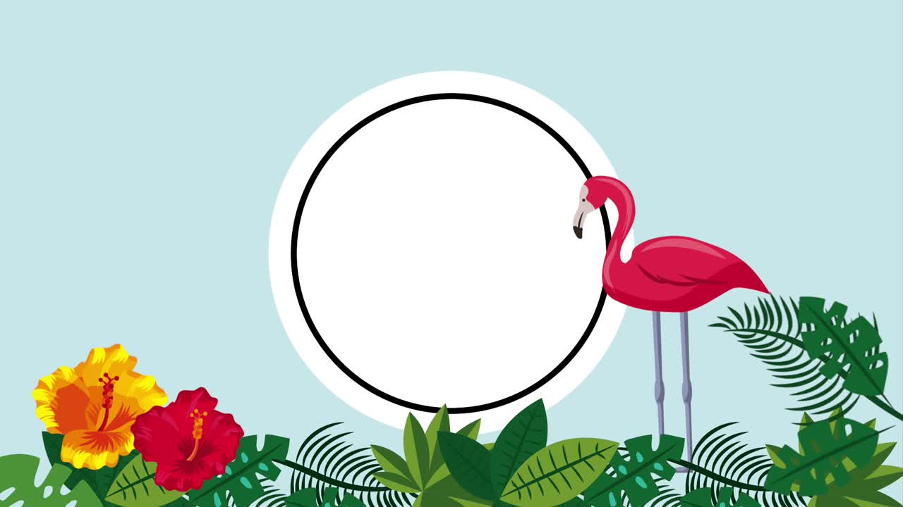 여름 열대 템플릿