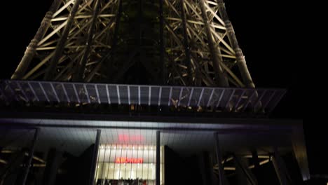 gradual illumination of tokyo tower's nighttime lights