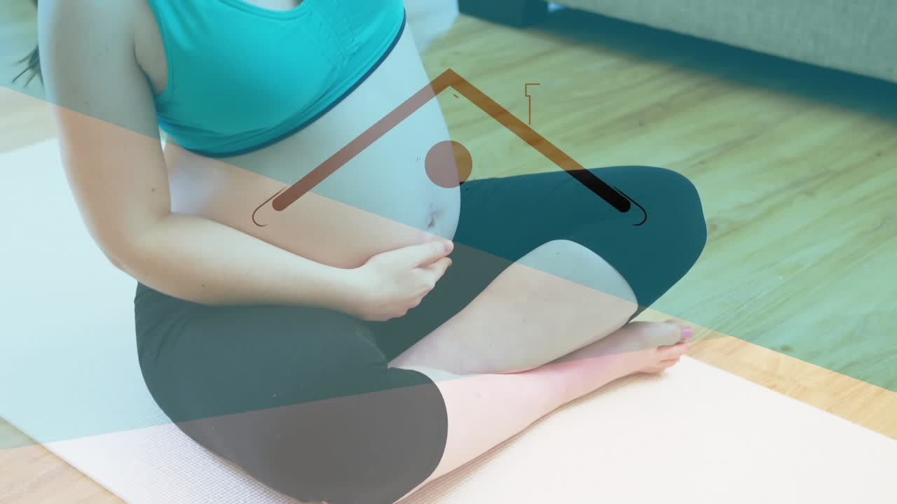 말의 애니메이션 집에 머물고 집에서 임신한 여성에 대해 쓰여진 확산을 멈추십시오