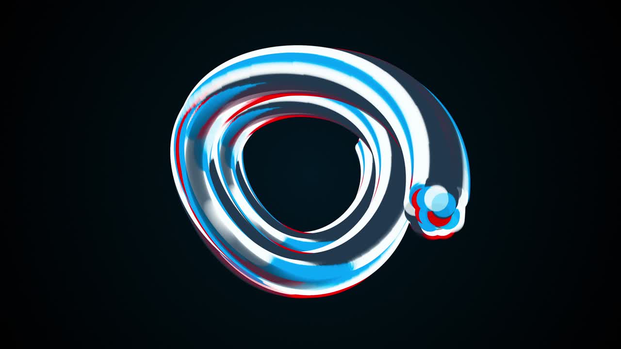 박이는 다채로운 줄무의 추상적인 원, 컴퓨터 생성. 현대적인 배경의 3d 렌더링