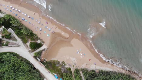 aerial 4k footage of corfu coastline