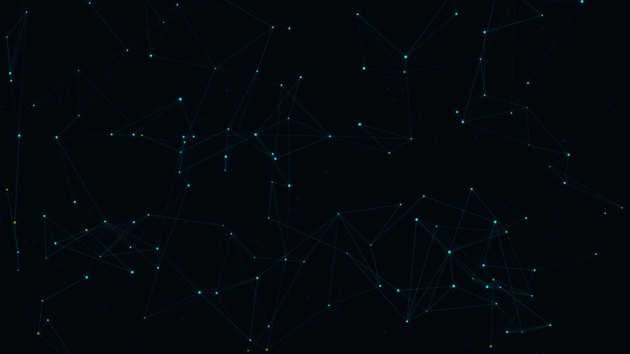 Abstract Digital Network Connection with Glowing Nodes and Lines