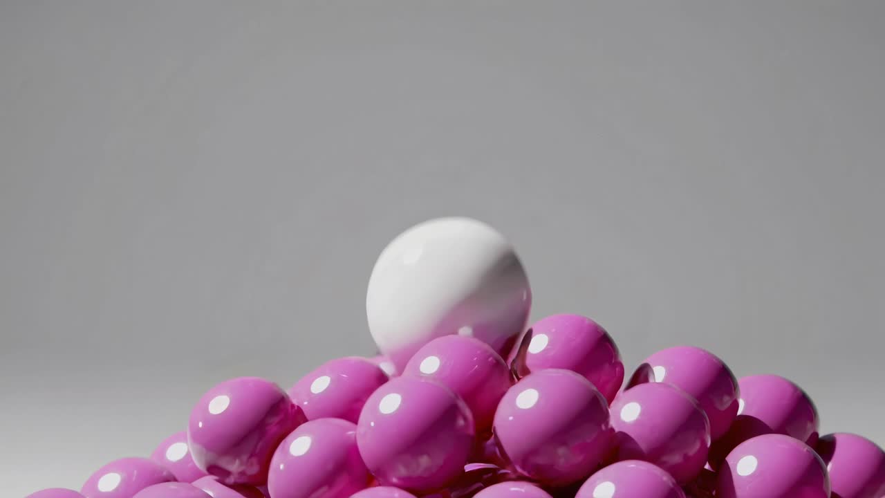 Palline rosa e bianche