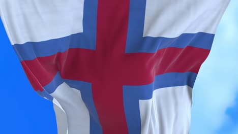 seamless loop of faroe islands flag.