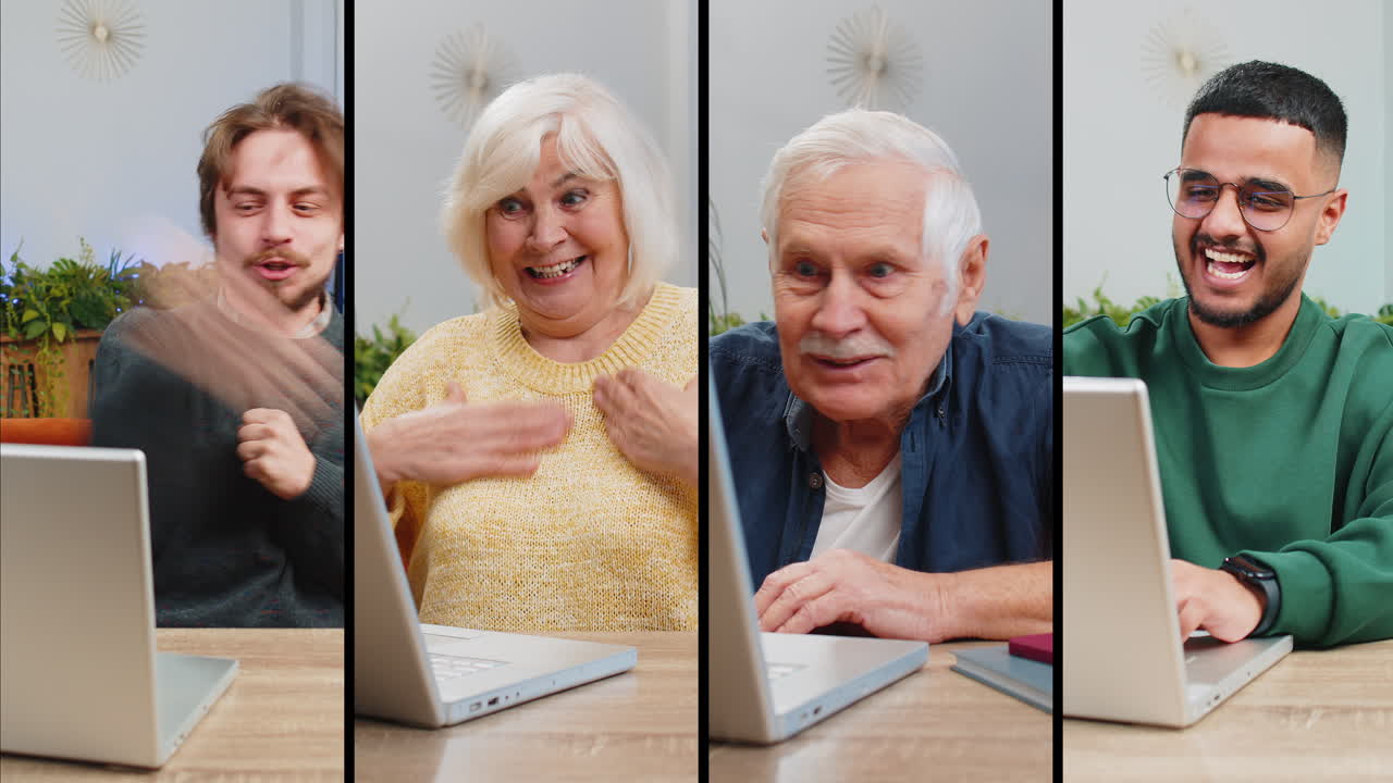 온라인에서 축하하는 사람들