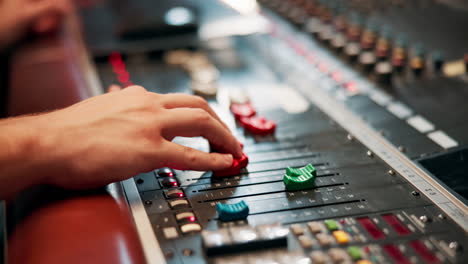 sound mixer in use