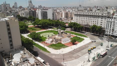 daytime aerial view showing the architectural dome of a building and the surrounding park