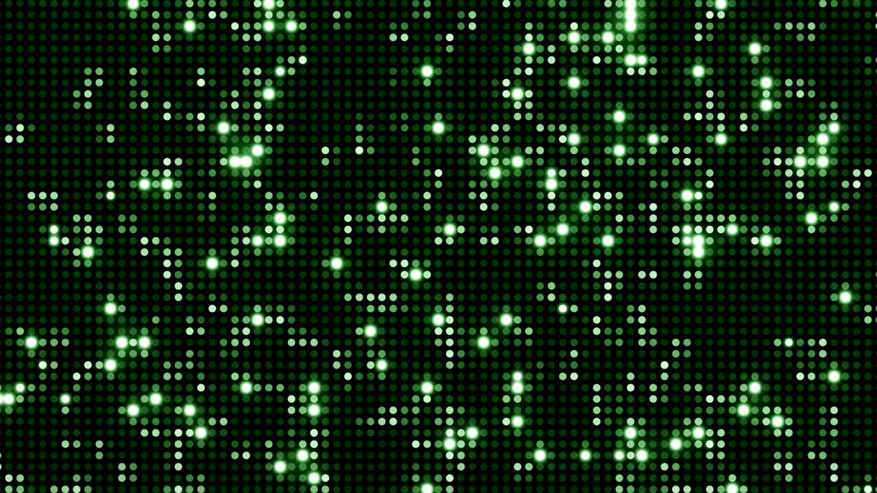 abstract dot glitter sparkle verde código digital binario, ciclo sin costuras generado por computadora movimiento abstracto fondo negro, nueva tecnología