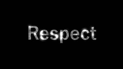 respect text animation message motion graphics