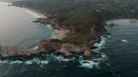 aerial view of punta cometa peninsula in mazunte, oaxaca, mexico